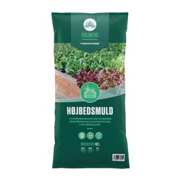 Holmebo højbedsmuld 40 liter til højbede Grøn sæk Holmebo højbedsmuld 40 L til køkkenhave