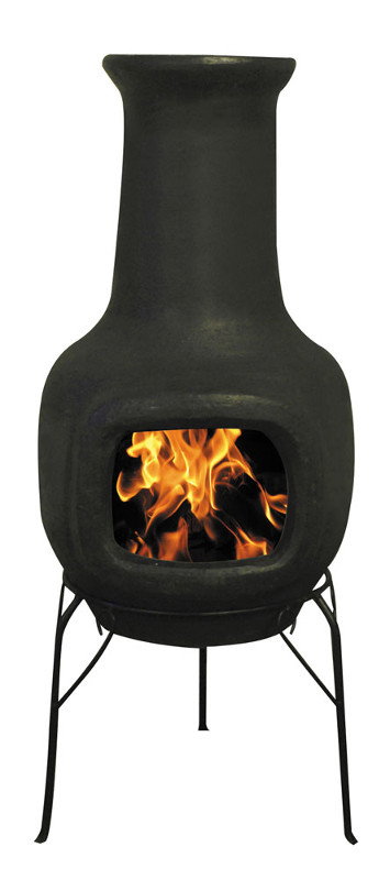 Sort ildfast grillform med gløder og flammer