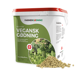 Farmergødning vegansk øko gødning 6 kg spand Spand med økologisk vegansk gødning til haven