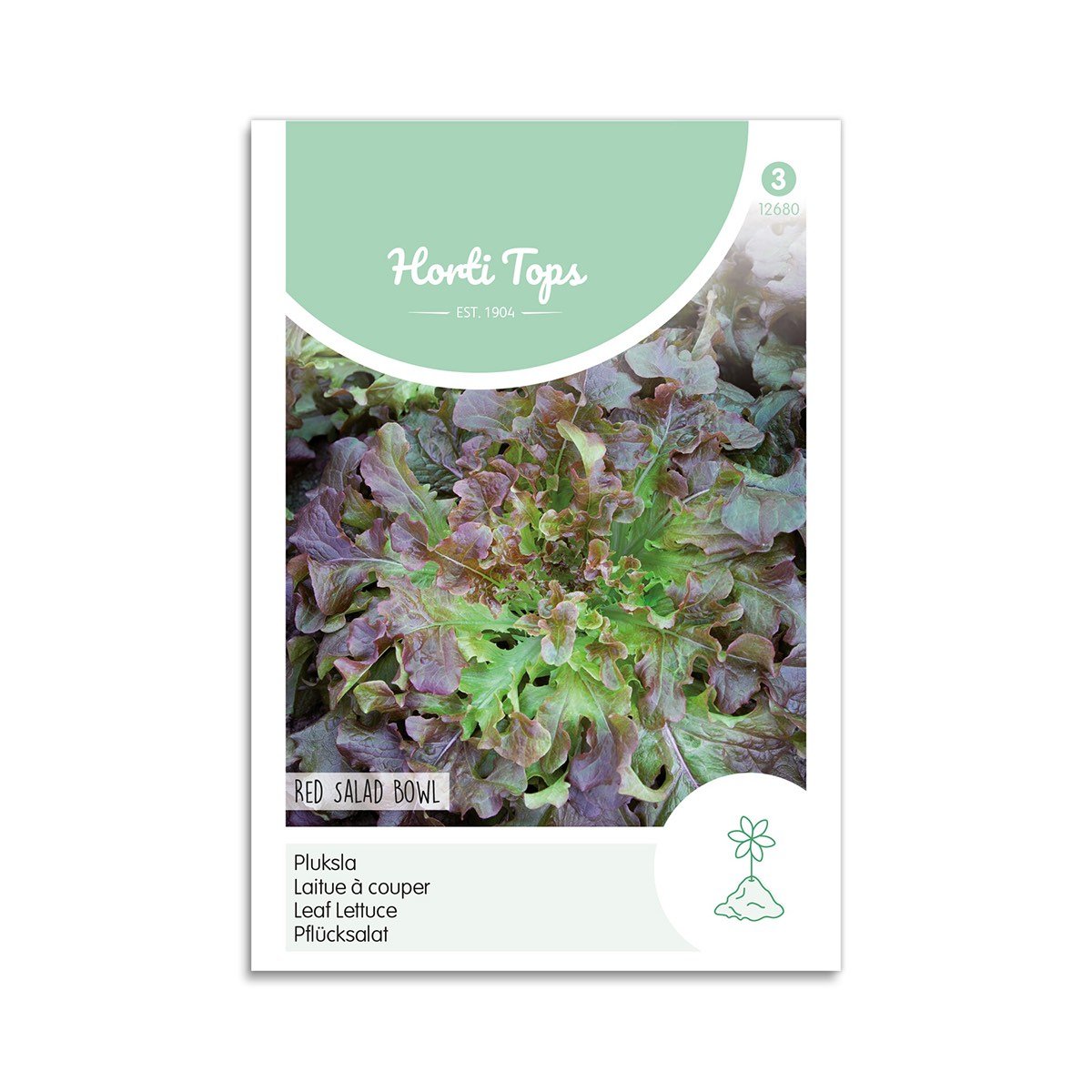 Frøpose med Horti Tops pluksalat Red Salad Bowl