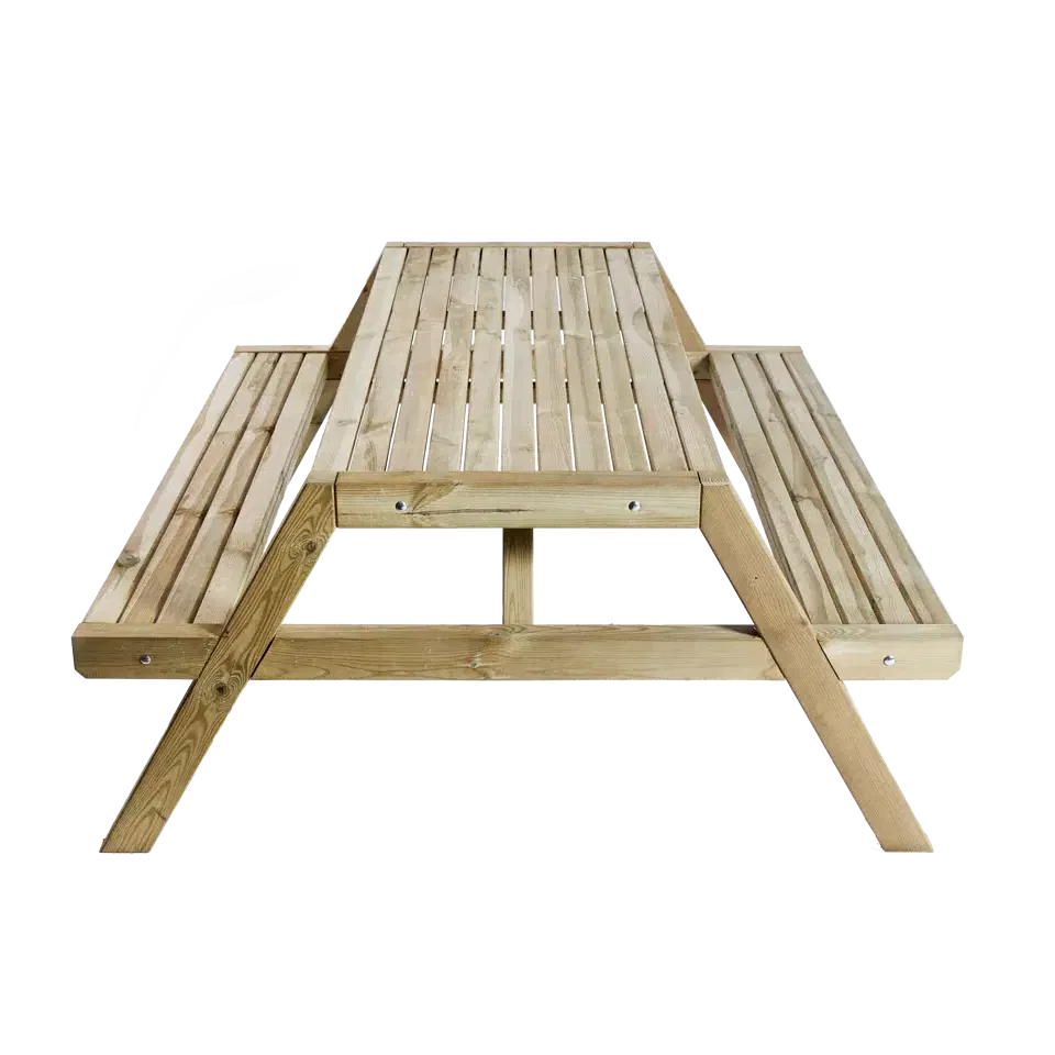 HORTUS X-large bord-/bænkesæt 200 x 170 x 79 cm – FSC-certificeret fyrretræ, vippebænke X-large HORTUS bord-/bænkesæt i 100% FSC-certificeret europæisk fyrretræ, 200 x 170 x 79 cm, med praktiske vippebænke til nem beskyttelse af sæderne og udendørs brug