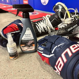InnoCare lugtfri spray til sportstøj og sko ved ishockeyudst