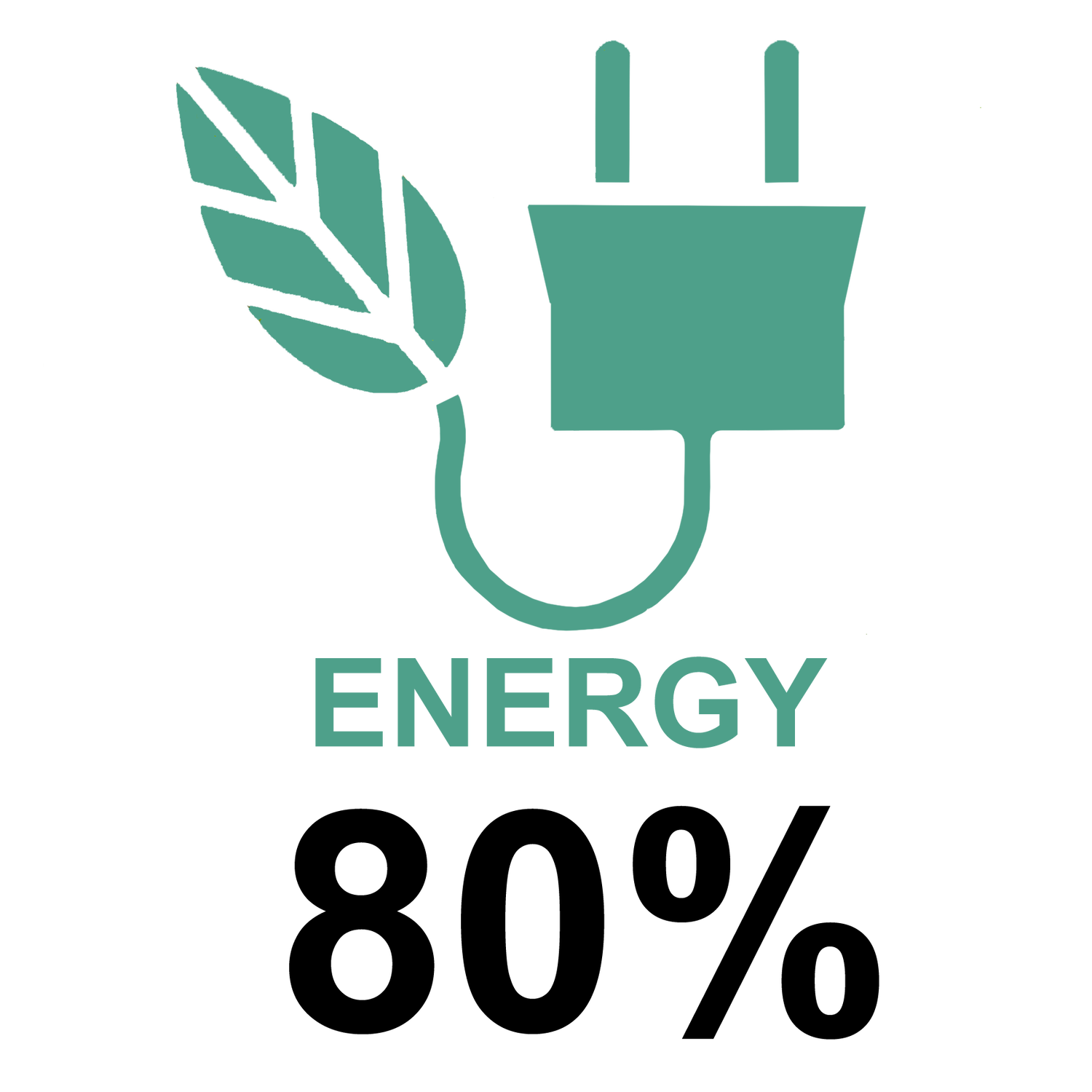 Grøn energi ikon med stik og blad Grønt energi ikon med elstik og blad