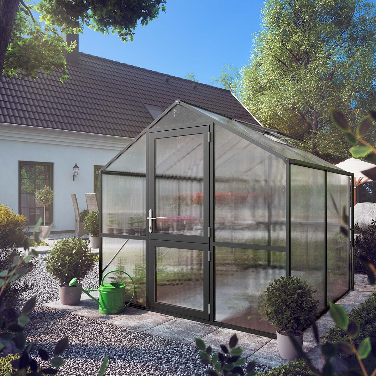 Drivhus - Model Rose II, Antracitgrå - 5 m2
