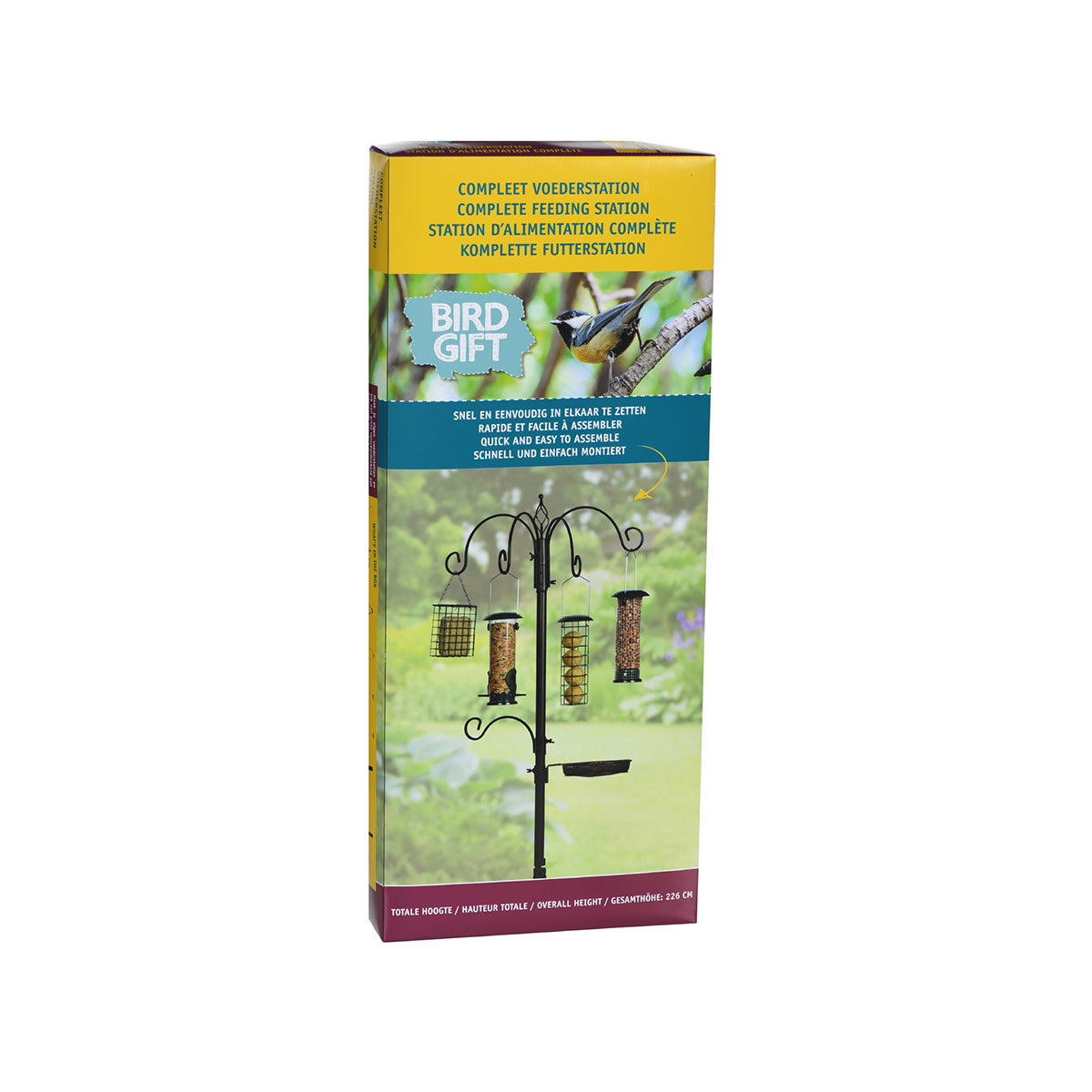 BirdGift komplet foderstation med flere foderholdere