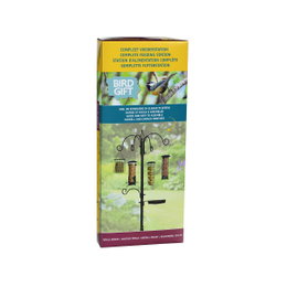 Komplet foderstation til havens fugle BirdGift komplet foderstation med flere foderholdere