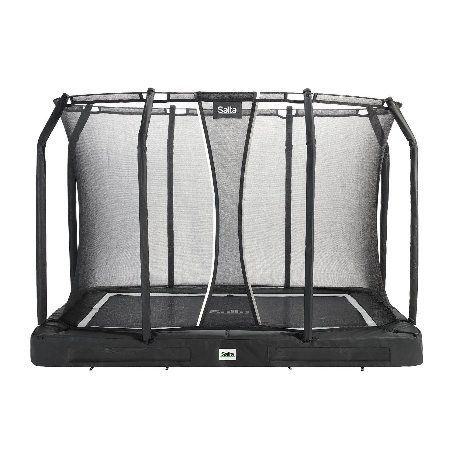 Sort Salta rektangulær trampolin med net
