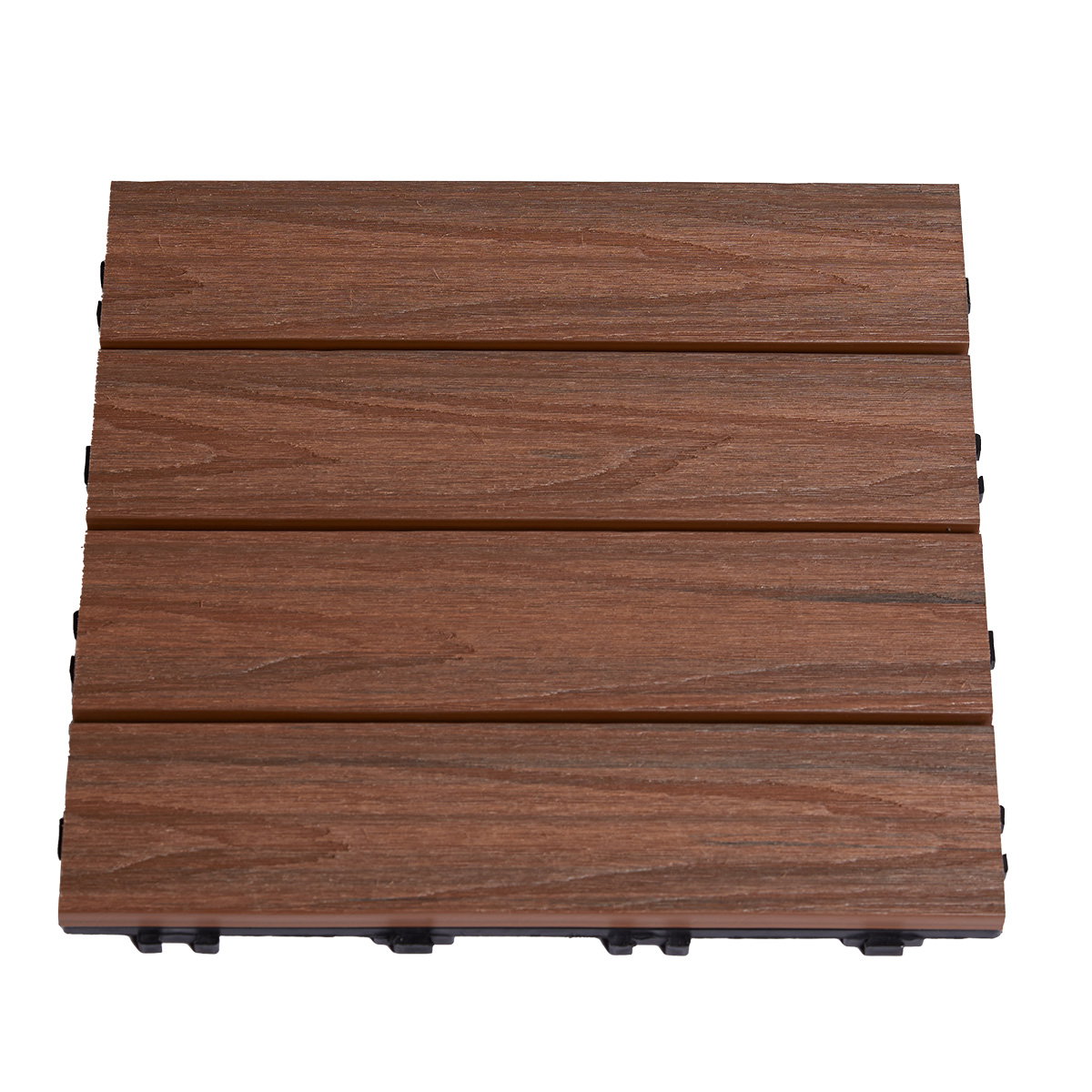 Terrasseflise komposit 30 x 30 cm 4-pak, teak - HORTUS Komposit terrasseflise 30 x 30 cm 4-pak i teakfarve fra HORTUS, realistisk træstruktur, vejrbestandig og nem at montere – ideel til terrasse, altan og udendørsområder