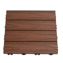 Terrasseflise komposit 30 x 30 cm 4-pak, teak - HORTUS Komposit terrasseflise 30 x 30 cm 4-pak i teakfarve fra HORTUS, realistisk træstruktur, vejrbestandig og nem at montere – ideel til terrasse, altan og udendørsområder