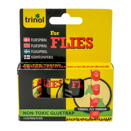 Trinol giftfri fluespiral, 4 stk Trinol non-toxic fluefælde spiral, 4 stk