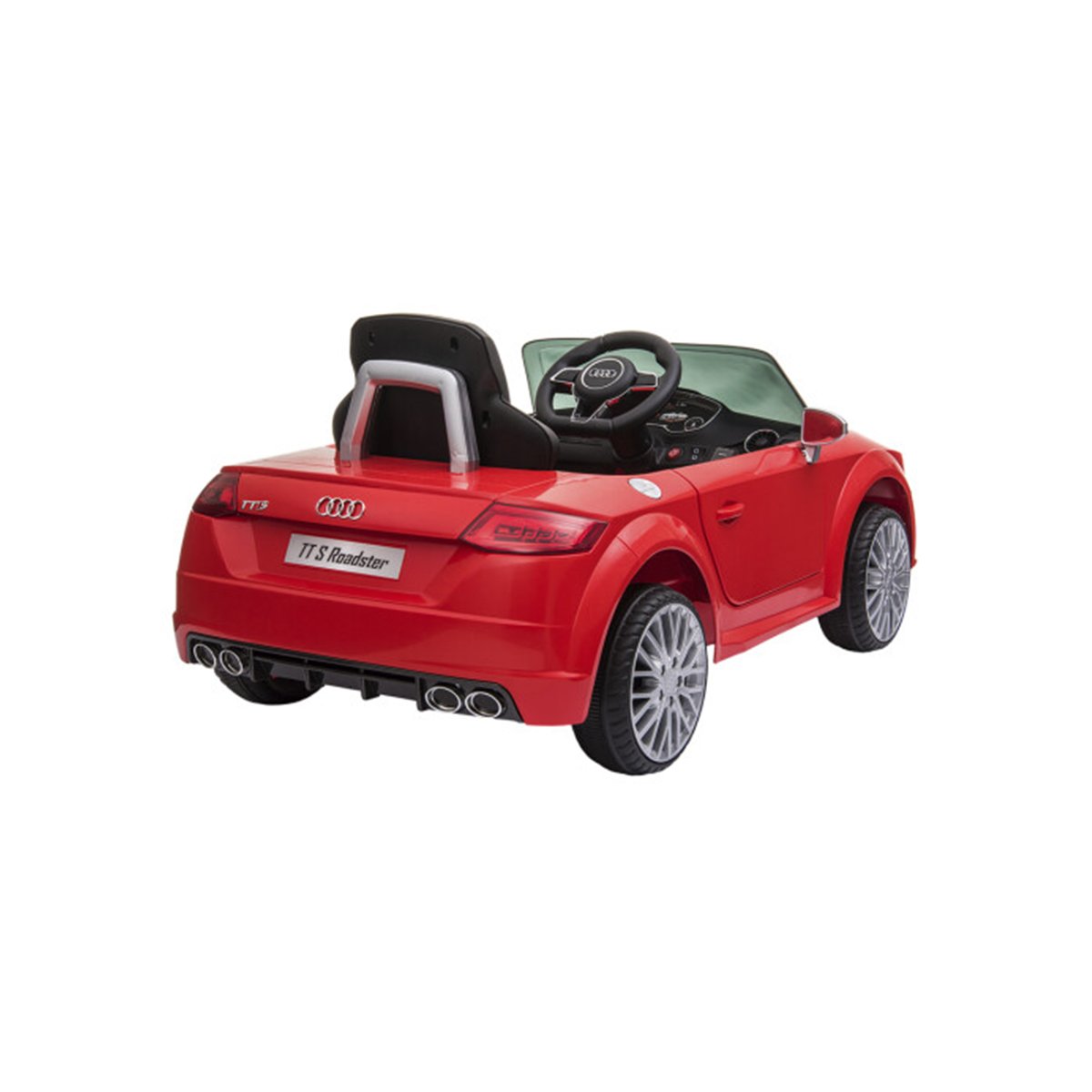 Rød Audi TT RS Roadster elektrisk legetøjsbil til børn