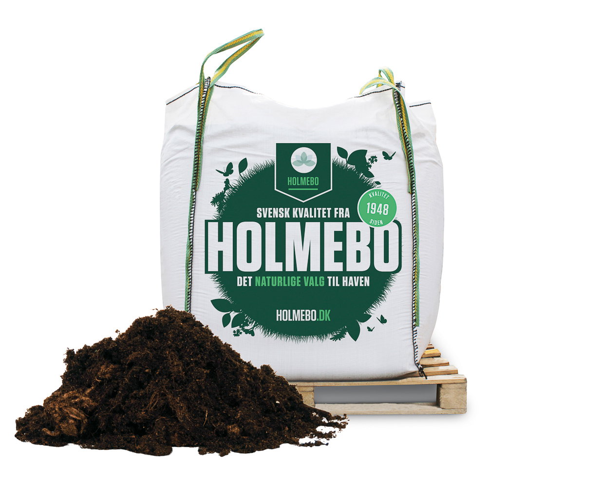 HOLMEBO jord i bigbag til haven HOLMEBO havejord i stor bigbag på palle