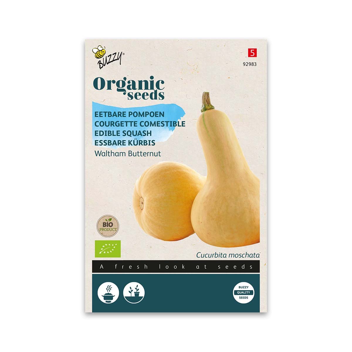 Frøpose med økologiske Waltham butternut frø