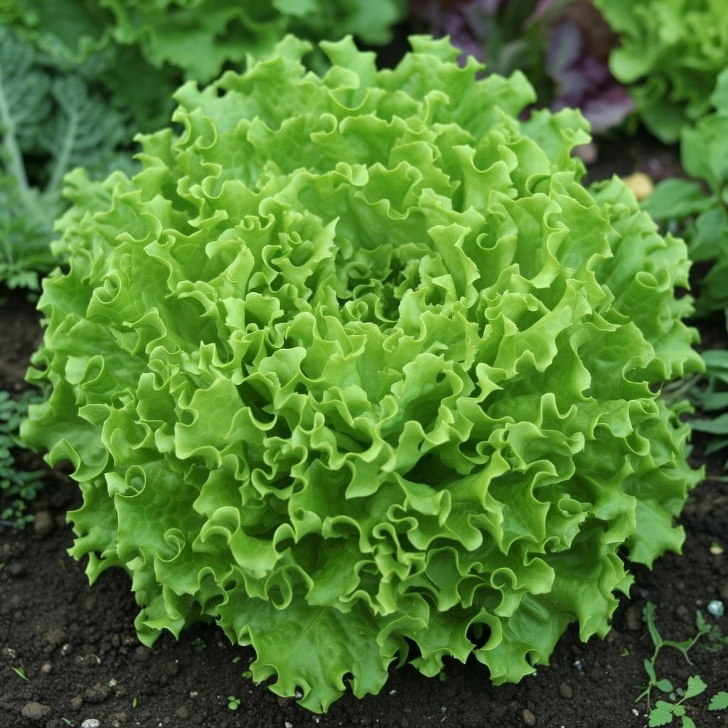 Frisk grøn Salad Bowl pluksalat med bløde, krøllede blade; økologiske frø fra Buzzy Organic, ideel til salater og sandwich og nem at dyrke