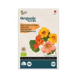 Økologiske frø til blomsten Tropaeolum majus Frøpose med økologiske blomsterfrø, Tropaeolum majus