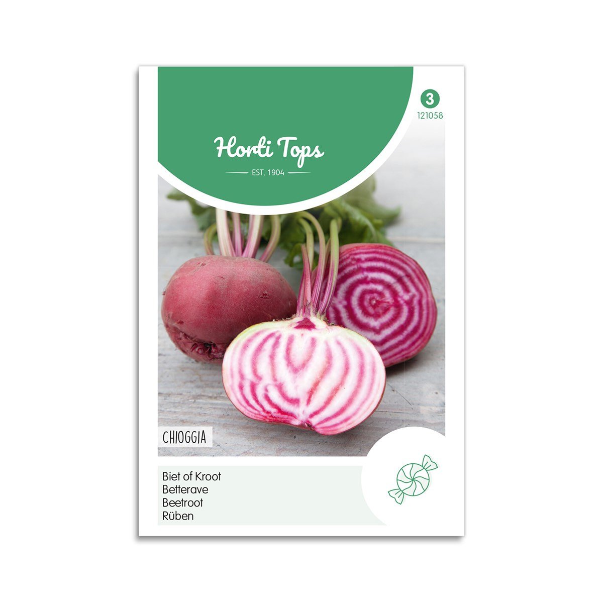Chioggia rødbedefrø fra Horti Tops Frøpose med stribede Chioggia rødbeder