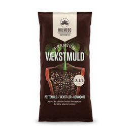 Holmebo premium vækstjord 3-i-1 Sæk med Holmebo premium vækstjord 3-i-1 til potter