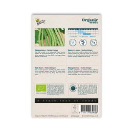 Økologiske stangbønnefrø Neckarkönigin Buzzy Organic Seeds stangbønne Neckarkönigin frøpose