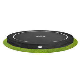 Salta nedgravet rundt trampolin sort Rund sort Salta nedgravningstrampolin i haven