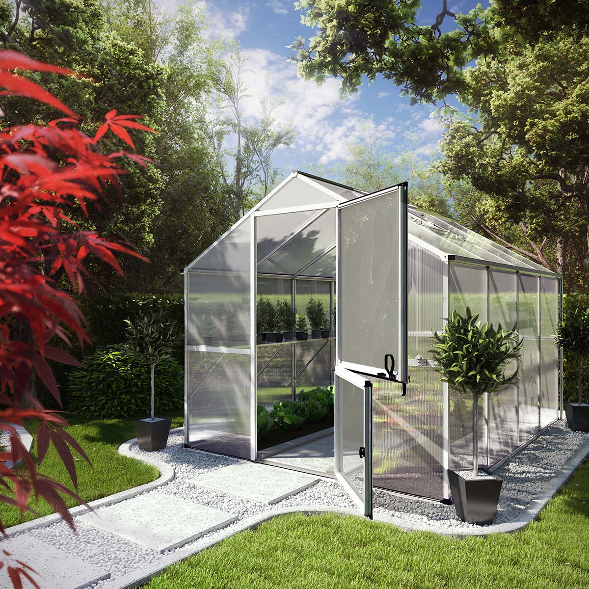 Drivhus - KGT Callas IV, Aluminium - 6,8 m2