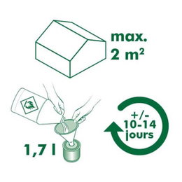Insektfælde til maks. 2 m², 1,7 l lokkemiddel Illustration af 1,7 l insektlokkemiddel til areal op til 2 m