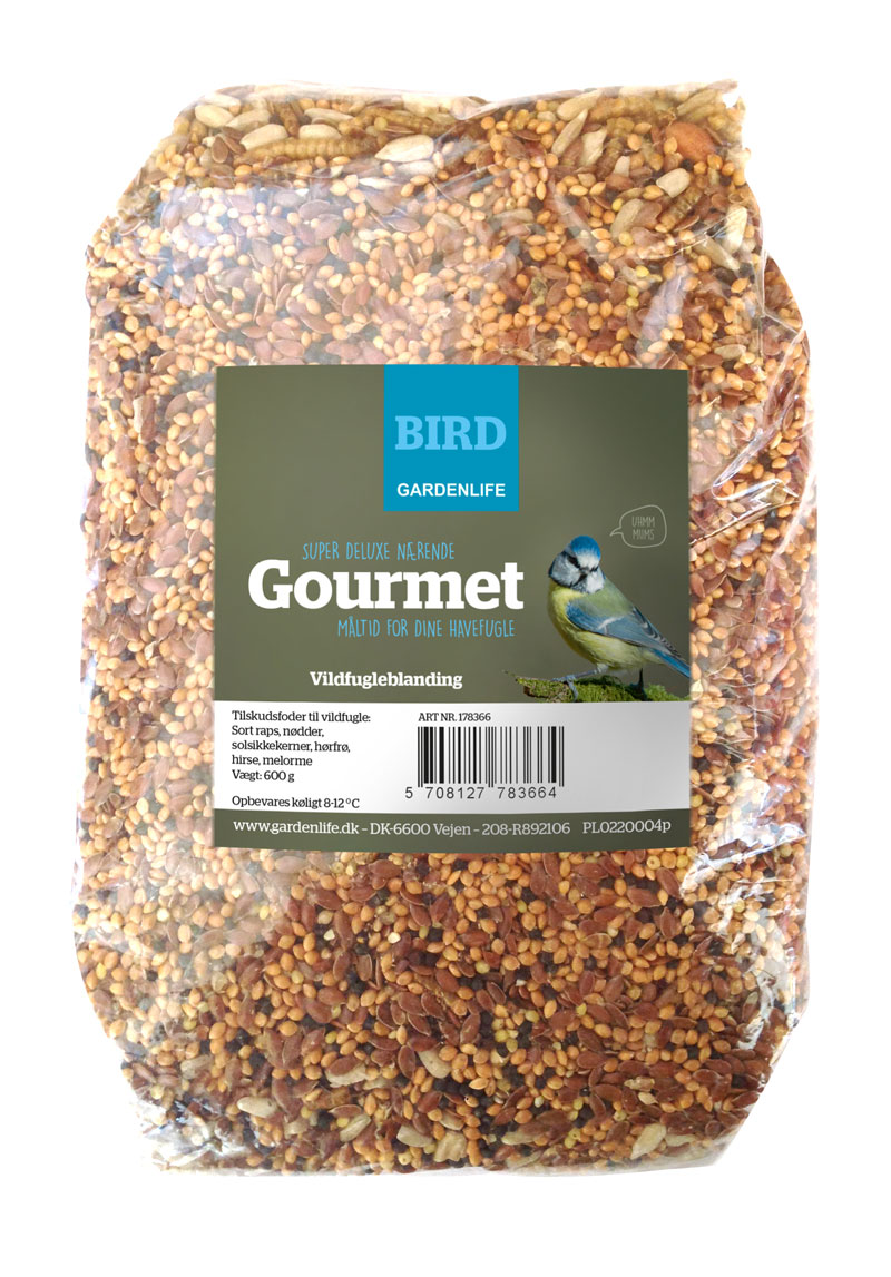 Gourmet vildtfugleblanding med frø og nødder 600 g