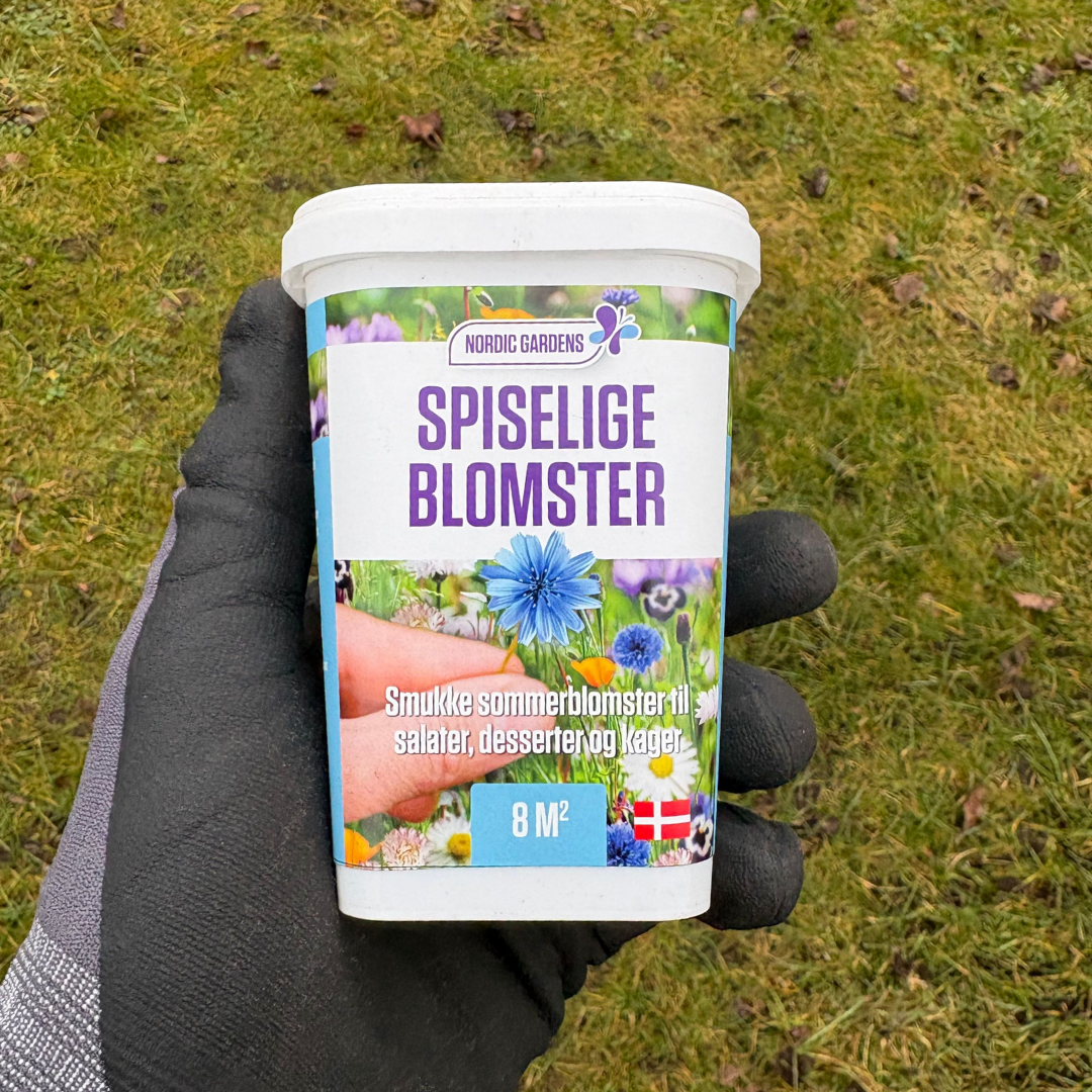 Produktbillede af Nordic Gardens 'Spiselige Blomster' blomsterblanding i bæger, spiselige blomster til salater, desserter og drinks, dækker ca. 8 m², et- og flerårig frøblanding