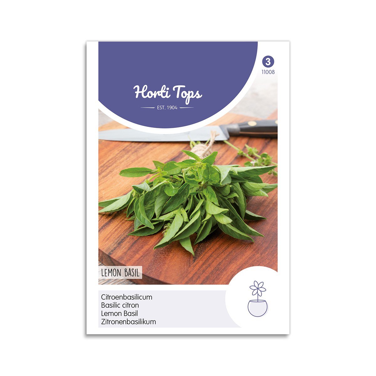 Frøpose med Horti Tops citronbasilikum