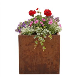 Plantekasse i cortenstål - 40 x 40 x 40 cm