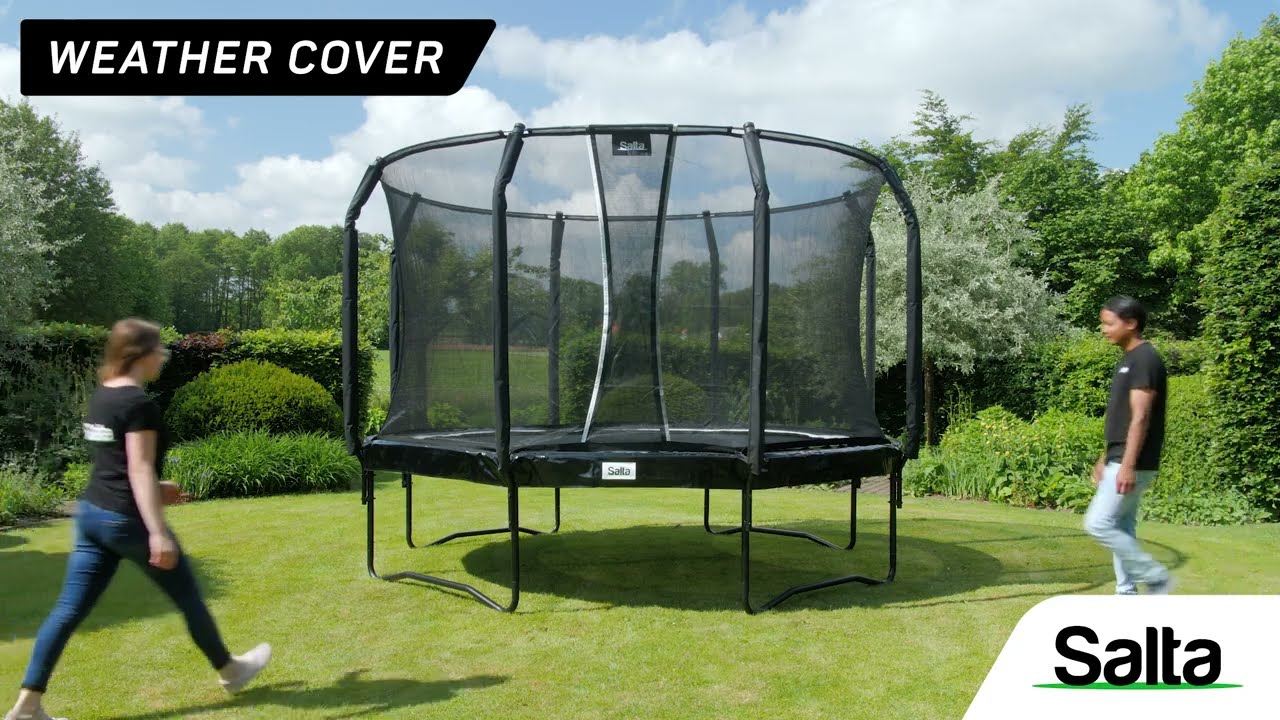 Salta cover til trampolin Ø427 cm, sort - vejrbestandigt beskyttelsescover til udendørs trampoline