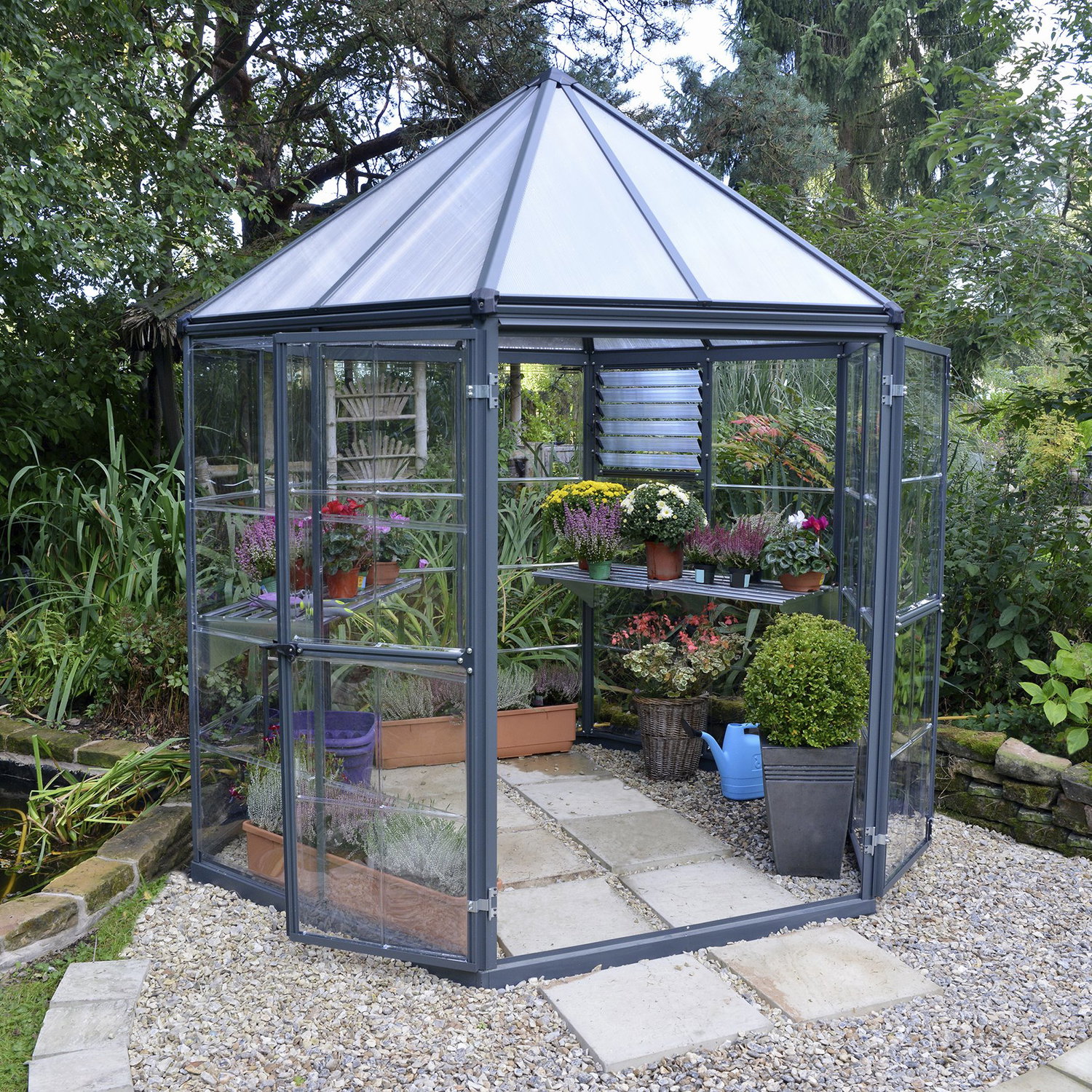 Palram - Canopia Oasis sekskantet drivhus 4 m2 (540-050)