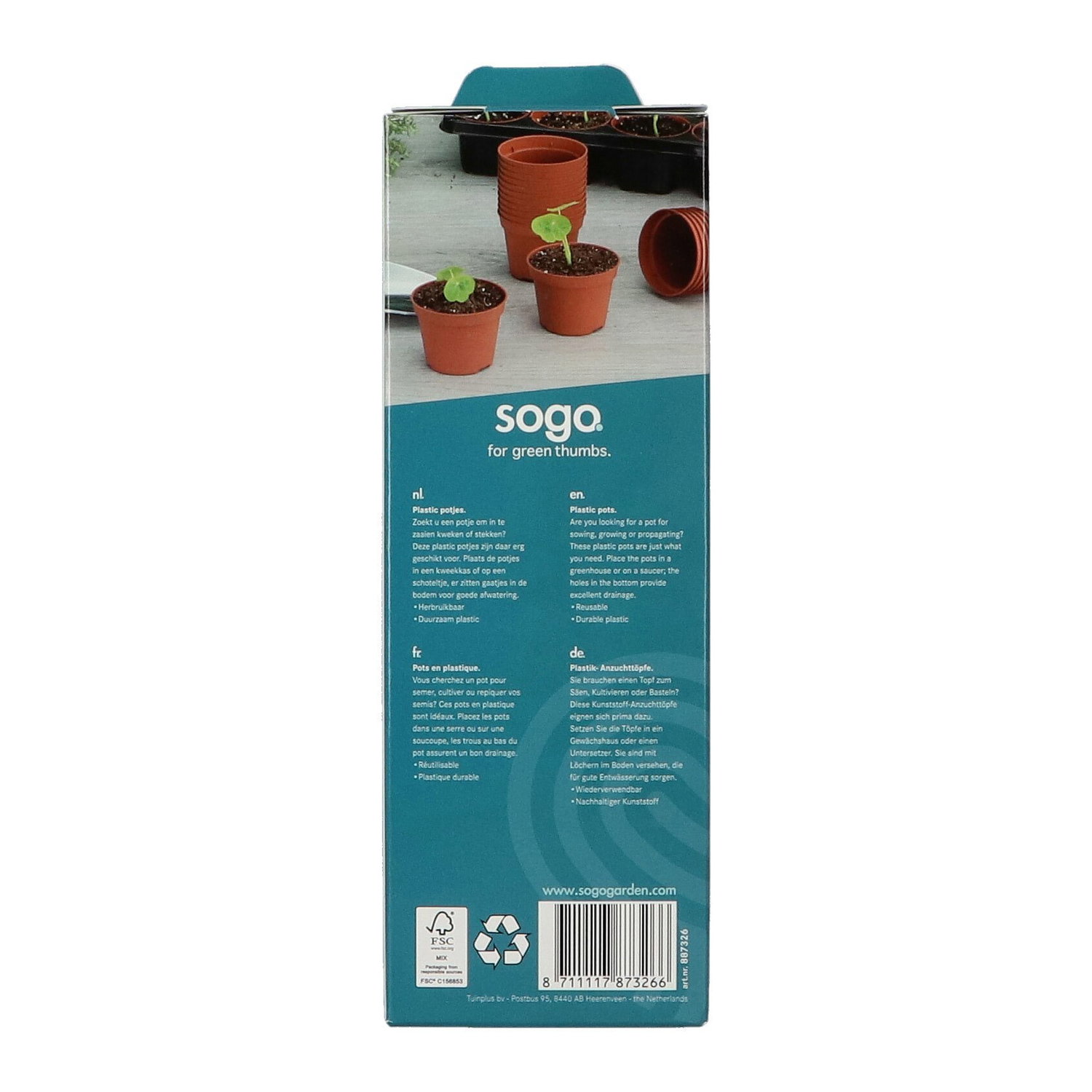 Soga plastpotter til forspiring Soga plastpotter til frø og små planter