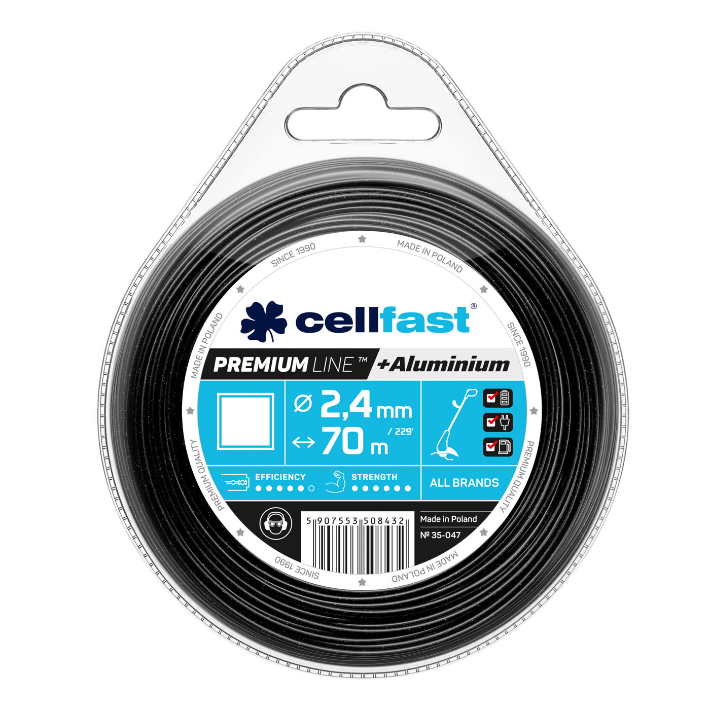 Cellfast Trimmersnor Ø2,4mm, 70 meter