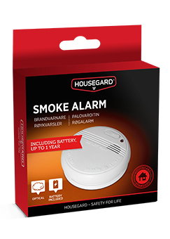 Housegard røgalarm med batteri Housegard optisk røgalarm inkl. batteri