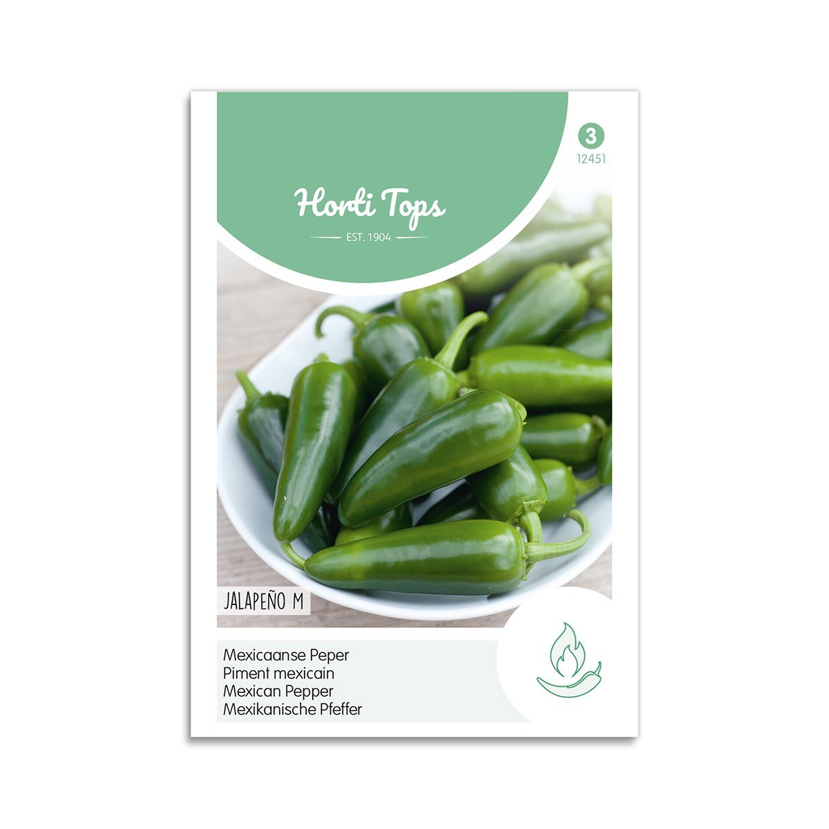 Frøpose med grønne jalapeño chilipebre