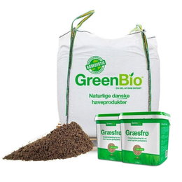 GreenBio bigbag med jord og spande med græsfrø
