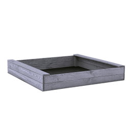 Sandkasse Slim 120 x 120 cm, grå grundmalet – NORDIC PLAY Active, PEFC fyrretræ Sandkasse slim 120 x 120 cm i grå, grundmalet PEFC-certificeret fyrretræ fra NORDIC PLAY Active; pladsbesparende, kompakt have-sandkasse