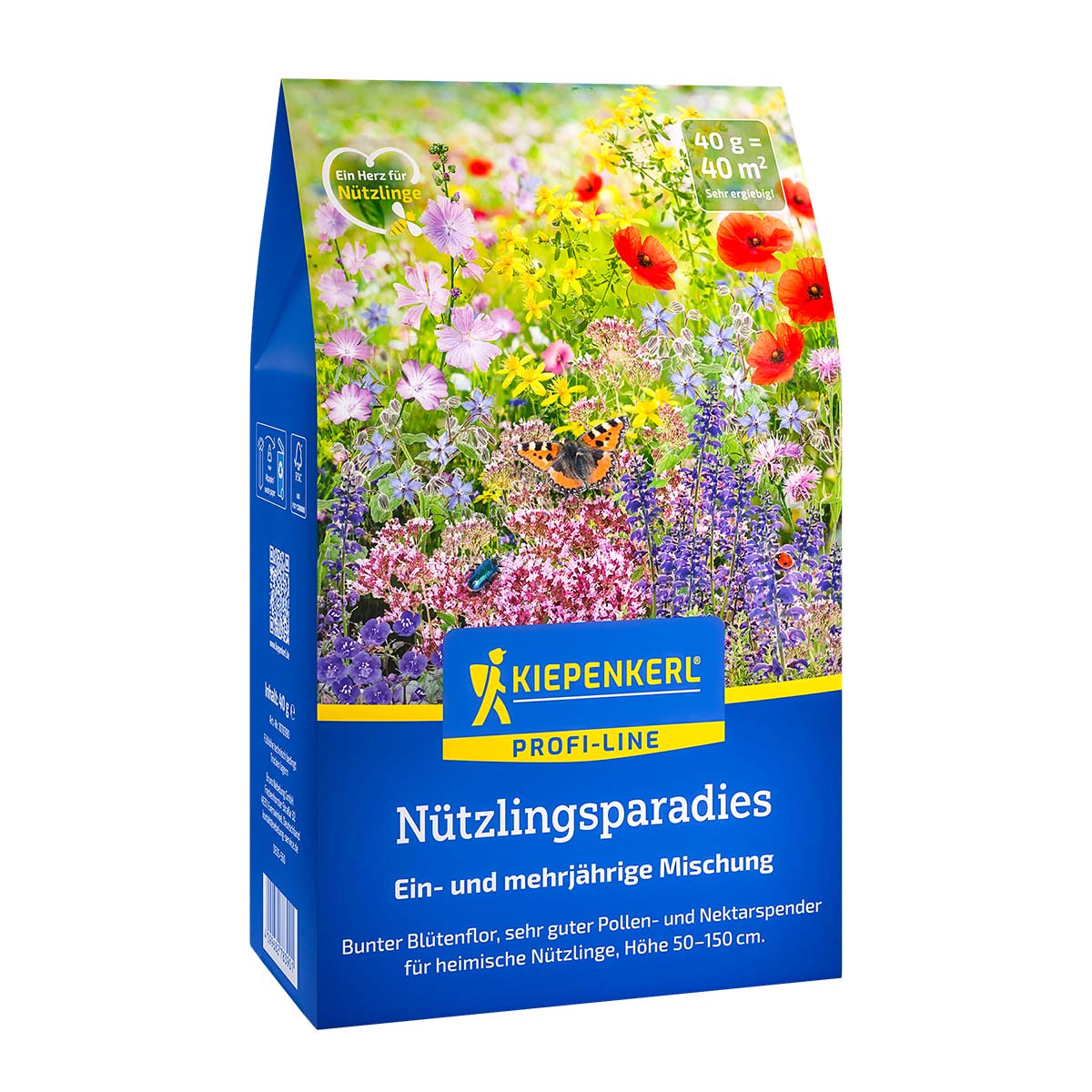 Produktfoto af Kiepenkerl Blomsterblanding Insektblanding pakke til 40 m² med farverig blomstermark – etårige og flerårige arter, nektar- og pollenkilde til bier, humlebier og sommerfugle