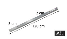 Galvaniseret vinkelprofil 120x5x2 cm