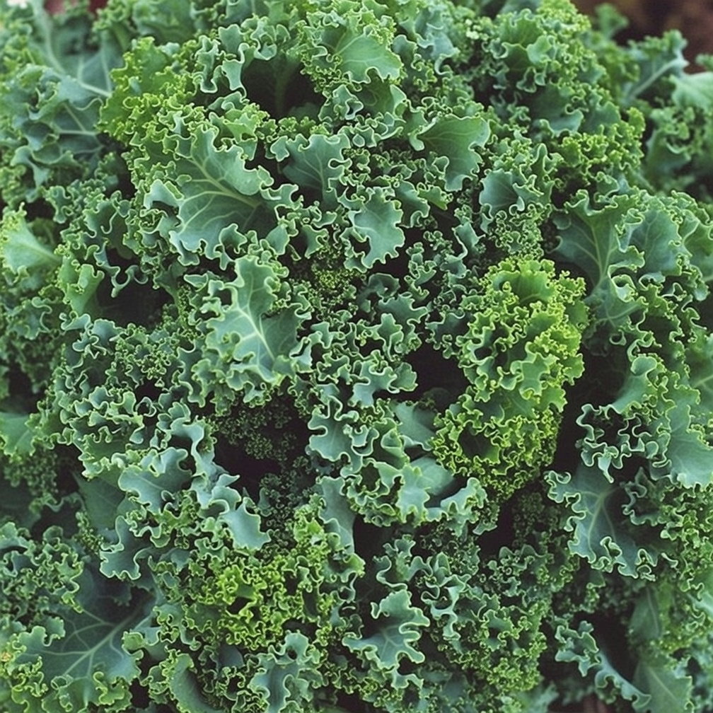 Grønkål Westland Autumn med tætte, dybt grønne og krøllede blade. Vinterhårdfør sort fra Horti Tops, rig på vitaminer A, C og K samt jern og calcium. Sås april–juni, høst januar–april.