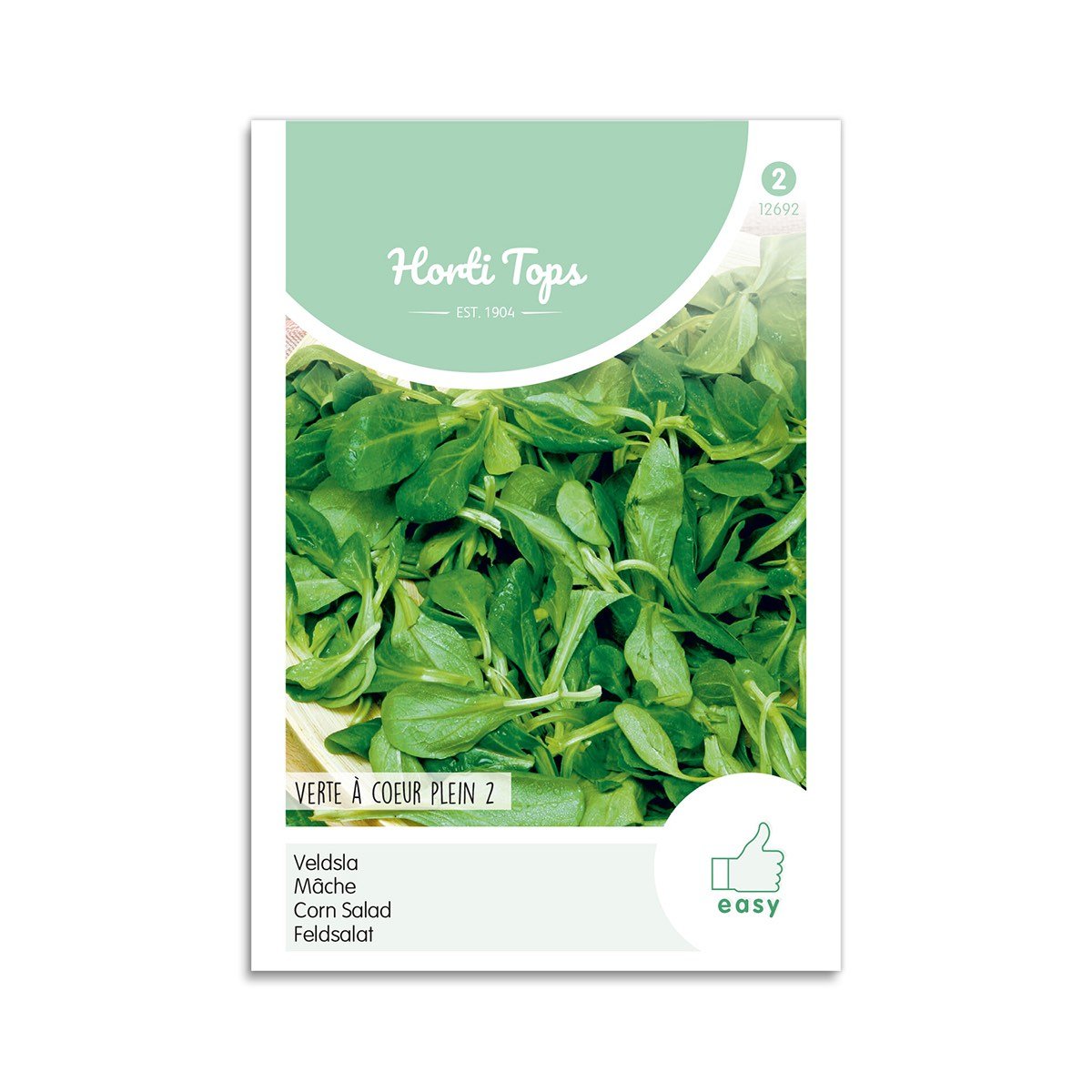 Horti Tops feldsalatfrø, Verte à Coeur Pose med Horti Tops feldsalatfrø Verte à Coeur
