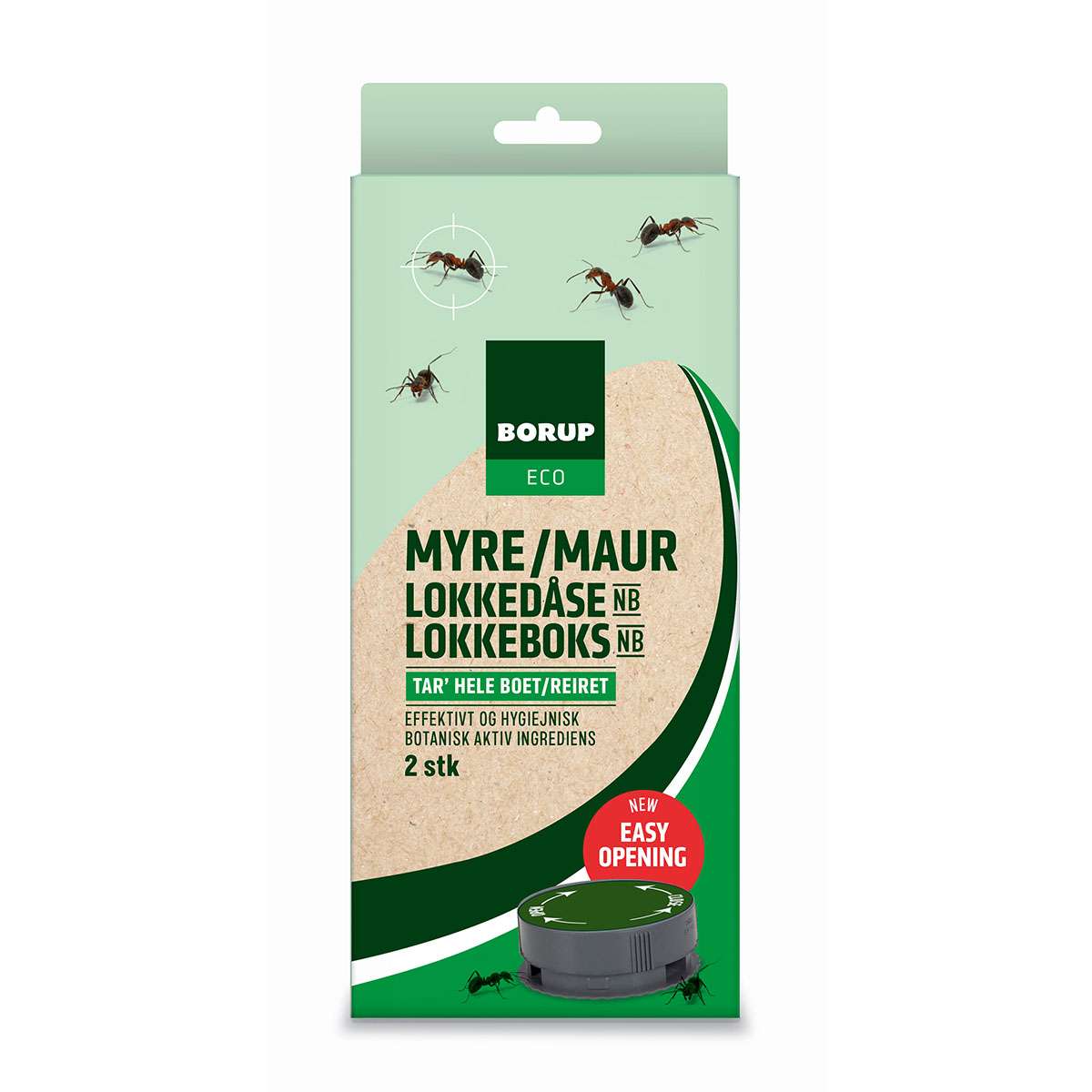 Borup ECO myrelokkedåse mod myrer, pakke med 2 stk