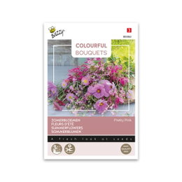 Buzzy sommerblomsterfrø Pretty Pink Frøpose med Buzzy Pretty Pink sommerblomster