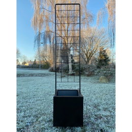 Sort plantekasse m/ espalier - 40 x 40 x 40 cm Sort plantekasse m/ espalier - 40 x 40 x 40 cm
