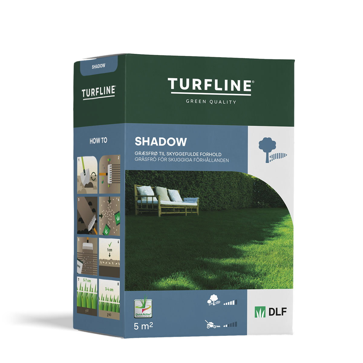 Turfline Shadow græsfrø til skyggefulde haver, 5 m²