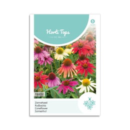 Frøpose med flerfarvet solhat Echinacea blomster