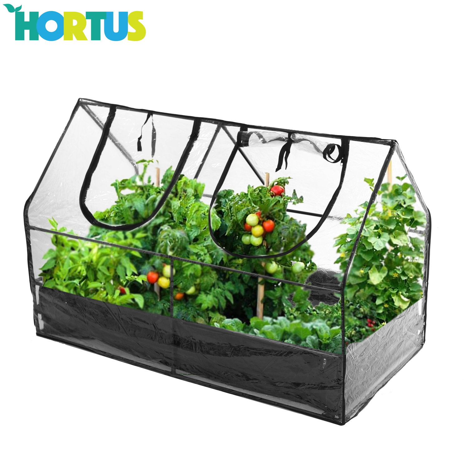 HORTUS mini drivhus til grøntsager HORTUS mini drivhus med tomater og grønt