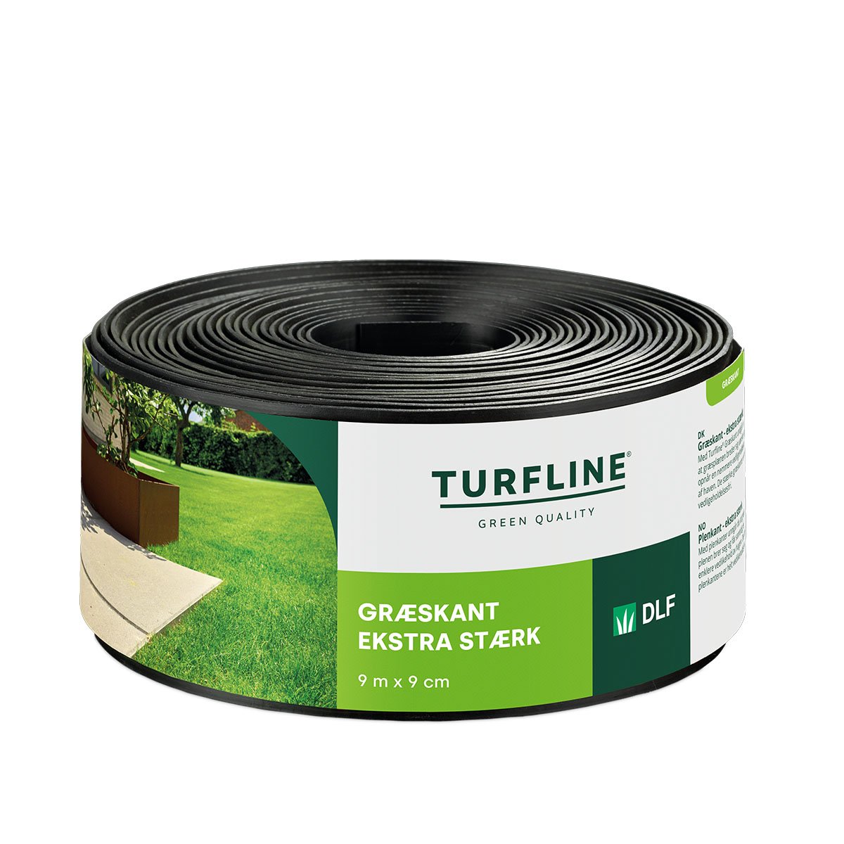Sort TURFLINE græskant, ekstra stærk 9 m x 9 cm