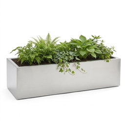 Plantekasse i galvaniseret stål - 120 x 40 x 25 Plantekasse i galvaniseret stål - 120 x 40 x 25