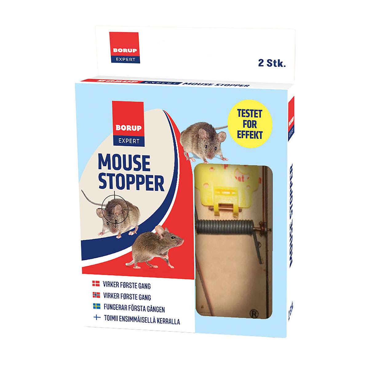 Borup Mouse Stopper musefælde 2 stk Borup Mouse Stopper effektiv musefælde 2 stk pakke